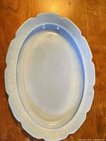 full view of oval platter front