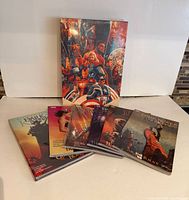 Front view of sealed puzzle with six sealed Dark Tower graphic novels