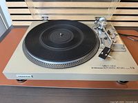 Full view of Pioneer PL-518 turntable with dust cover open