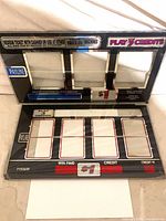 Full view of glass faceplate showing both upper and lower window sections