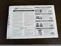 Back of Ball box detailing 1 dozen Mason bands with dome lids