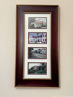 Full view of framed photography collage