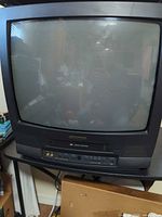 Front view of Sylvania CRT TV with integrated VCR
