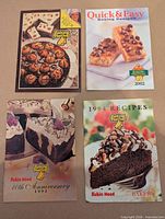 Front covers of all four Robin Hood Baking Festival pamphlets