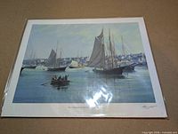 Front view of sealed art print showing full image and border