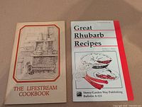 Front covers of both cookbooks
