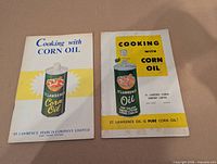 Front covers of both St. Lawrence Corn Oil recipe booklets