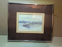 full view of framed print showing mats and frame