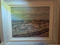 Front view showing entire framed canvas print