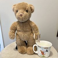 Front view Gund teddy and Bunnykins mug