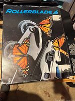 Top of original Rollerblade box with branding and graphics