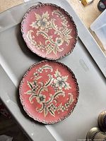 Two Tracy Porter Octavia Hill Garden plates front view