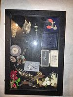 Top-down view of display case showing full assortment of jewellery pieces
