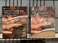 Front covers of student and teacher books