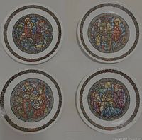 Group image showing all four Limoges Nativity Story plates