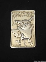 Full view of Pokémon Pikachu 23K gold plated card