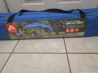 Full view of bag showing product label with canopy details