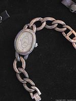 Full view of sterling silver Ecclissi bracelet watch