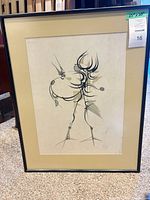 Framed lithograph front view