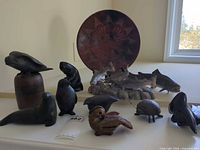 Group shot of all figurines showing variety and scale