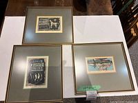 All three framed prints front view