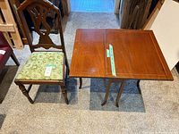Table and chair side by side to show both items