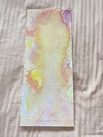 Front view of pastel abstract painting on canvas