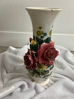 front view showing applied roses and painted foliage