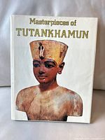 Front cover showing title and Tutankhamun bust image