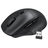 Close-up of VictSing PC307A mouse with USB dongle