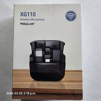 Front of retail box showing model XG110 and product image