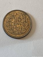 Reverse showing 25 Cents 1941 within wreath