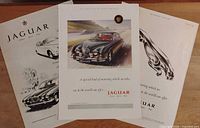 All three Jaguar ad pages laid out