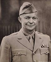 Close-up of Eisenhower portrait on magazine page