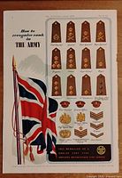 Full view of entire advertisement page with Union Jack and rank graphics