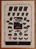 Full view of the Illustrated London News page showing complete Dunlop RAF rank & badge advertisement