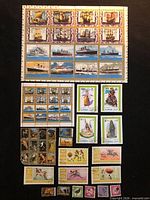 Full 8.5 x 11 page showing all 60 mounted stamps