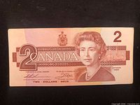 Obverse side showing Queen Elizabeth II portrait and denomination