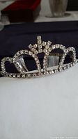 Front view of rhinestone tiara