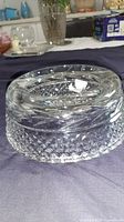 Whole crystal bowl side view showing pattern