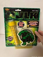 Front view of sealed Hulk bath marbles package