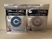 Front view of both sealed cooling towels