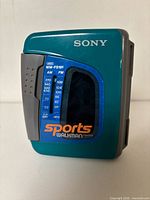 Front view showing Sony logo, model window, Sports branding