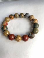 Top view of entire bracelet showing all beads