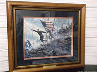 Framed print front view with mat and frame