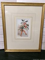 Full view of framed lithograph