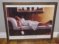 Full view of framed Jack Vettriano poster print