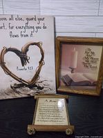 All three wall plaques displayed together