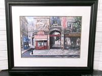 Full view of framed Vogue Cafe print