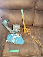 Group shot showing all four items on couch